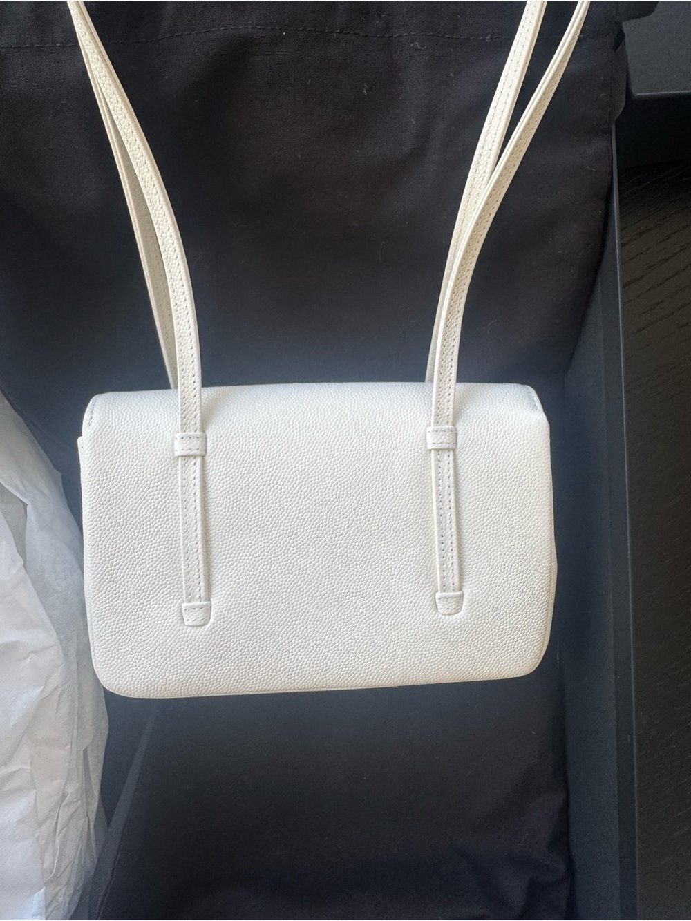 CHANEL Ivory Caviar Mini Preppy Covo Shoulder Bag with Gold CC - Picture 2 of 3
